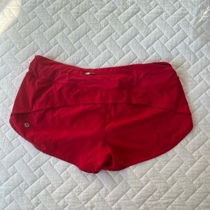 Red Lulu Lemon Shorts (2.5 inch)